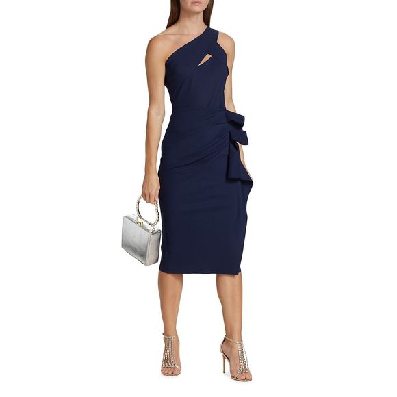 NWT Chiara Boni La Petite Robe Alteriah One-Shoulder Cocktail Dress Size 6 $795 - Picture 1 of 10